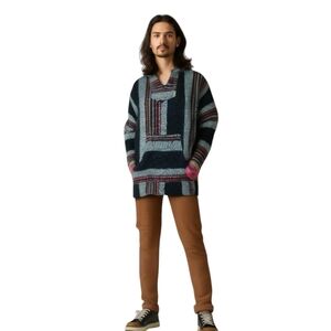 Baja Joe Classic Baja Hoodie‎ Drug Rug with Kangaroo Pocket Size Large